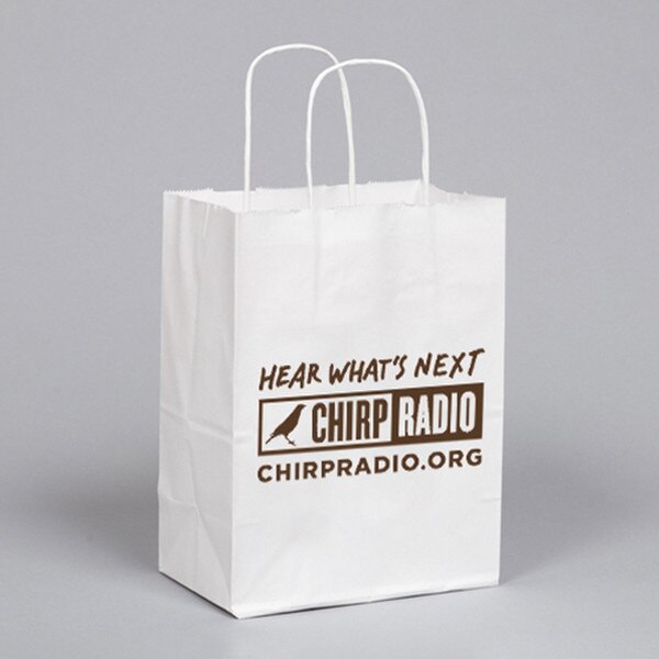 White Kraft Custom Printed Paper Sh